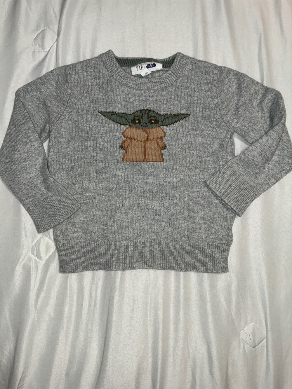 GAP Gray Sweater with Green & Brown Character